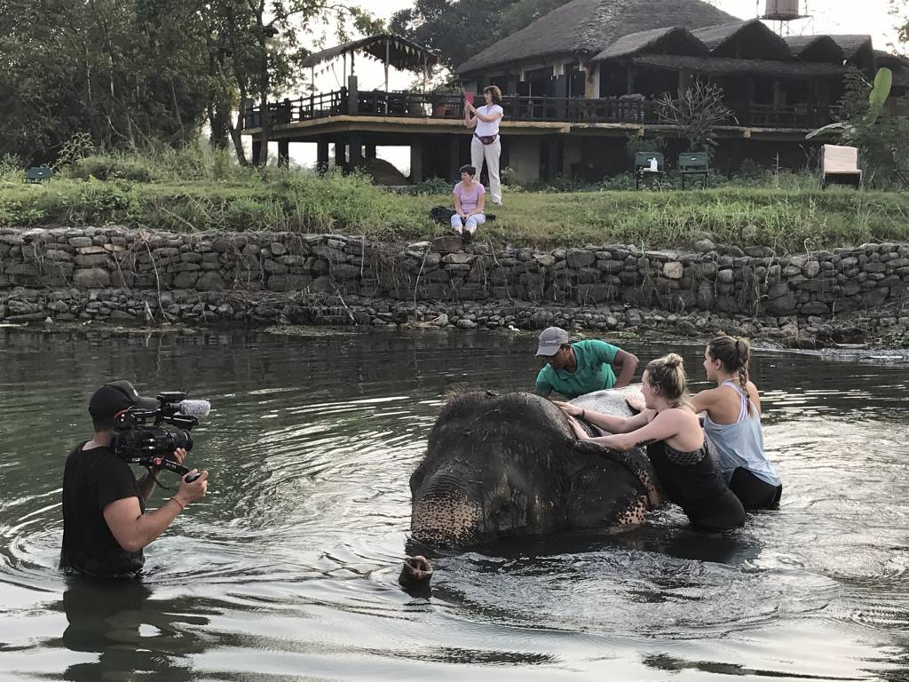 Elephant Bath at Sapana Village Lodge